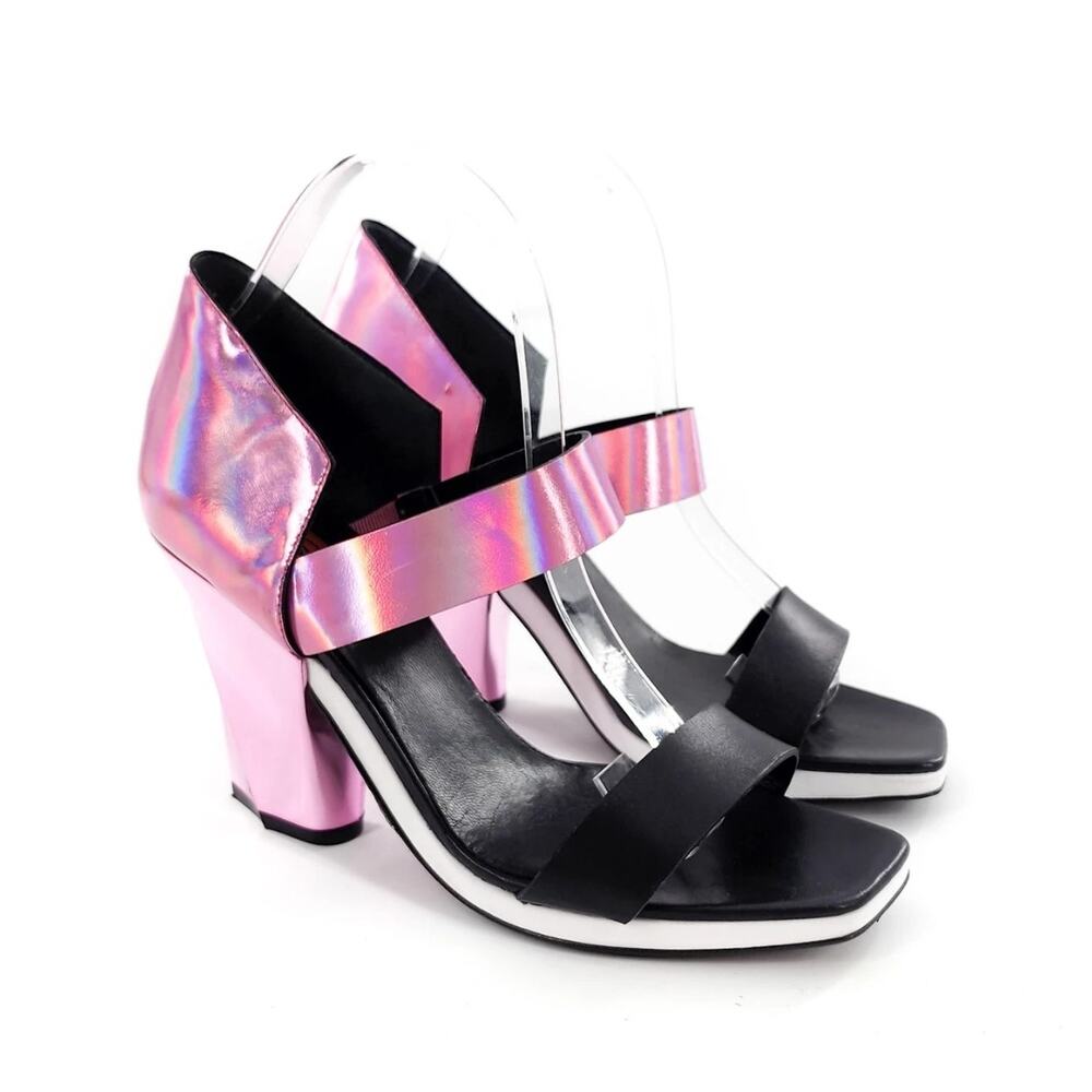 MISSONI Iridescent Pink Faceted D'Orsay Heels New Floor Model Sz 39 8.5 NWT - Picture 2 of 11